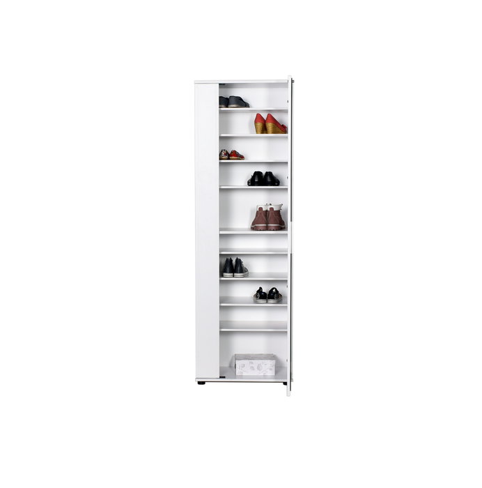 Hanah Home Zapatero con Puerta de Espejo Blanco Hanah Home Zapatero con Puerta de Espejo Blanco